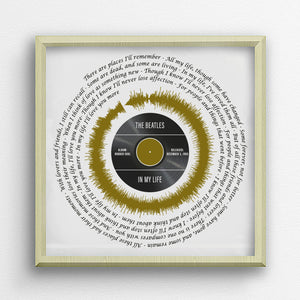 Valentine's Day Gift - Beatles "In My Life" Wall Art - Song Lyrics Wall Art - Beatles Song Lyrics