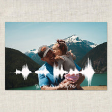 Load image into Gallery viewer, Custom Fathers Day Gift For Dad, Picture Soundwave Art Print