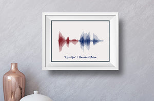 Valentine's Day Gift For Girlfriend, I Love You Sound Wave Print Valentine's Day Gift For Couples