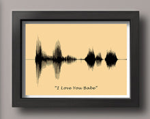 Load image into Gallery viewer, Custom Sound Wave Art | Anniversary Gift for Her | Sound Wave Print