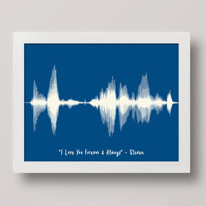 Valentines Day Gift For Boyfriend - Sound Wave Art Print Anniversary Gift For Husband | I Love you Soundwave Art