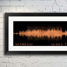 Load image into Gallery viewer, Old Town Road Song Wave Print - Custom Song Wave Gift - Old Town Road by Lil Nas X