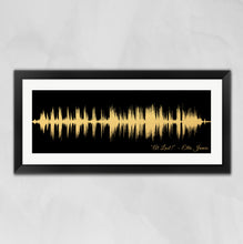 Load image into Gallery viewer, Song Wave Art Print From Your Favorite Song | Soundwave Art Personalized Gift | Anniversary Gift For Him | At Last! Etta James